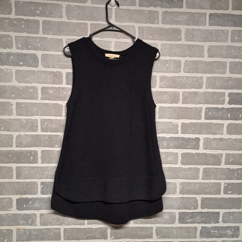 Seasalt Cornwall Sleeveless Knit Vest Top Size 6 Black Layering‎ Sweater Nwot